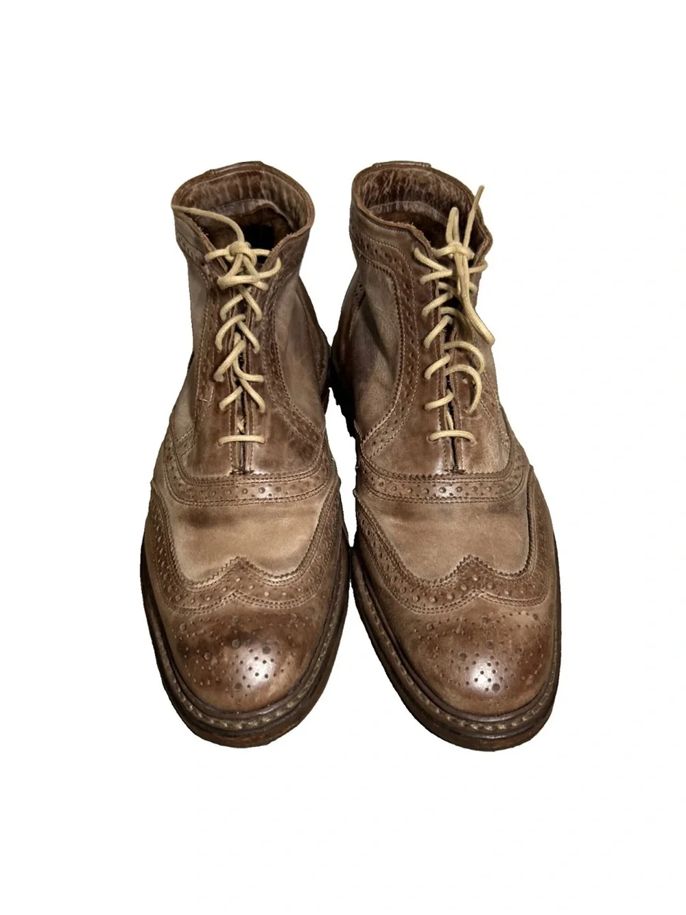Allen Edmonds Cronmok Men’s Wingtip Ankle Boots Drown Leather Size 9 USA
